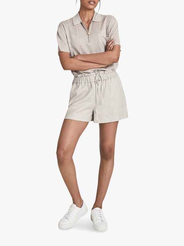 LACEY Linen Blend Drawcord Shorts